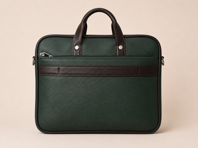 The Sterling — Green Genuine Leather Briefcase