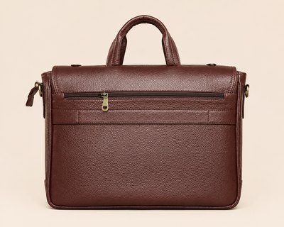 The Counsellor — Brown Genuine Leather Briefcase