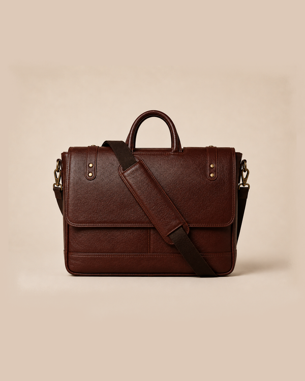 The Counsellor — Brown Genuine Leather Briefcase